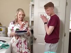 Naughty Stepmom Uses Her Big Natural Tits To Bribe Her Stepson